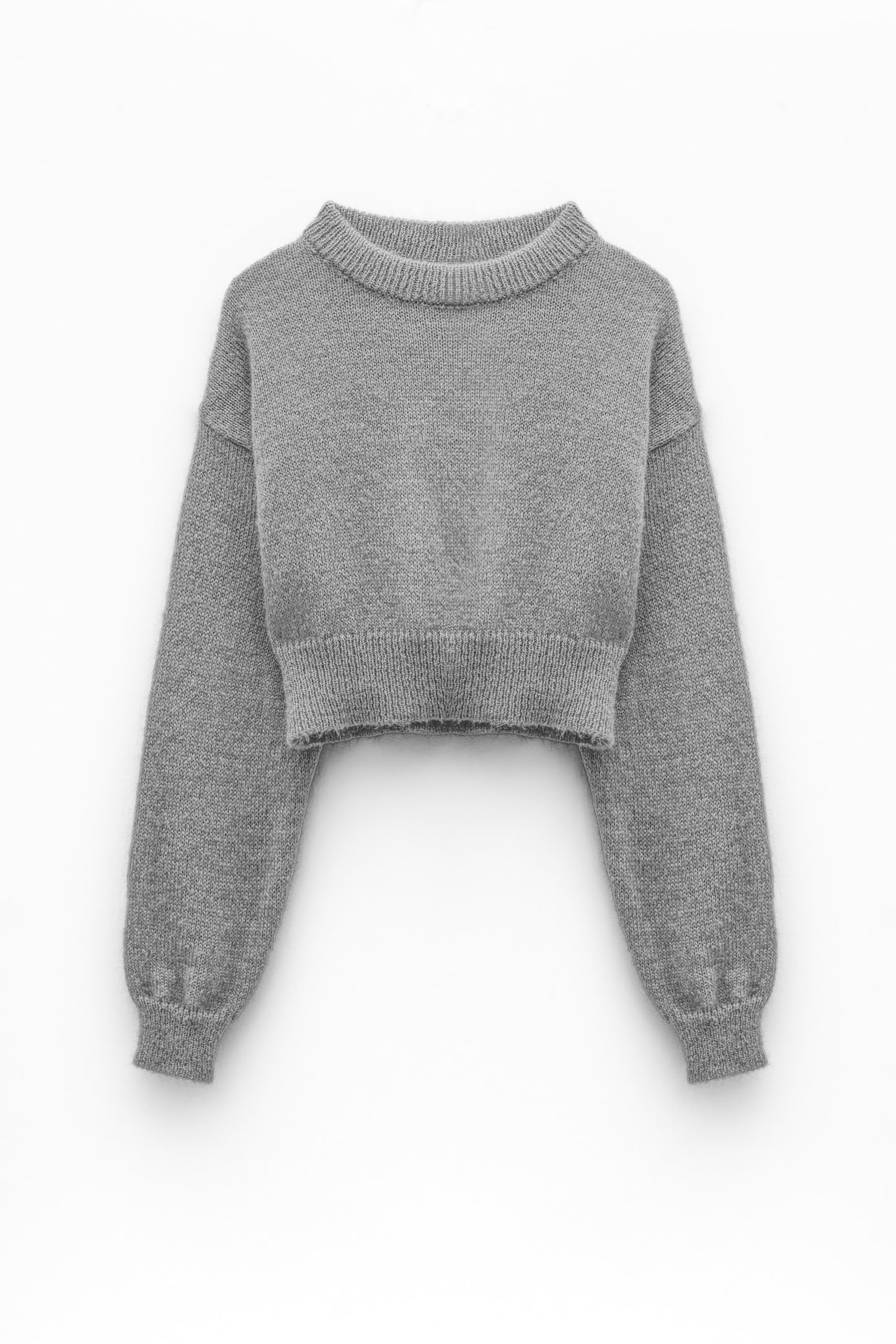 Maglione crop grigio