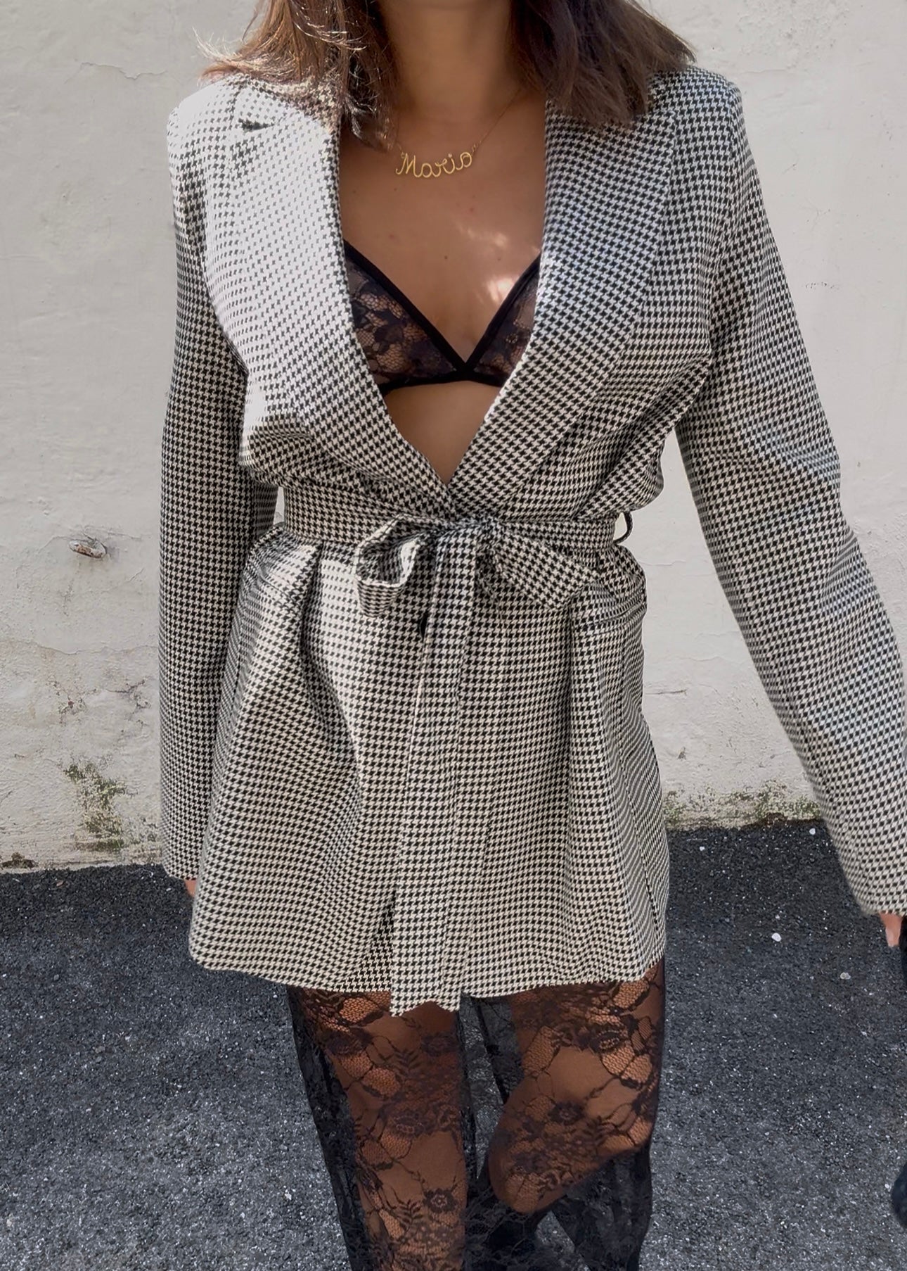 Blazer pied de poule