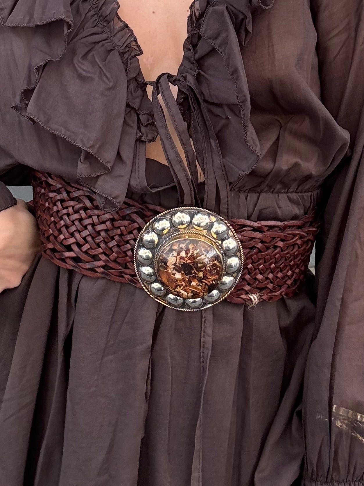 Cintura western marrone