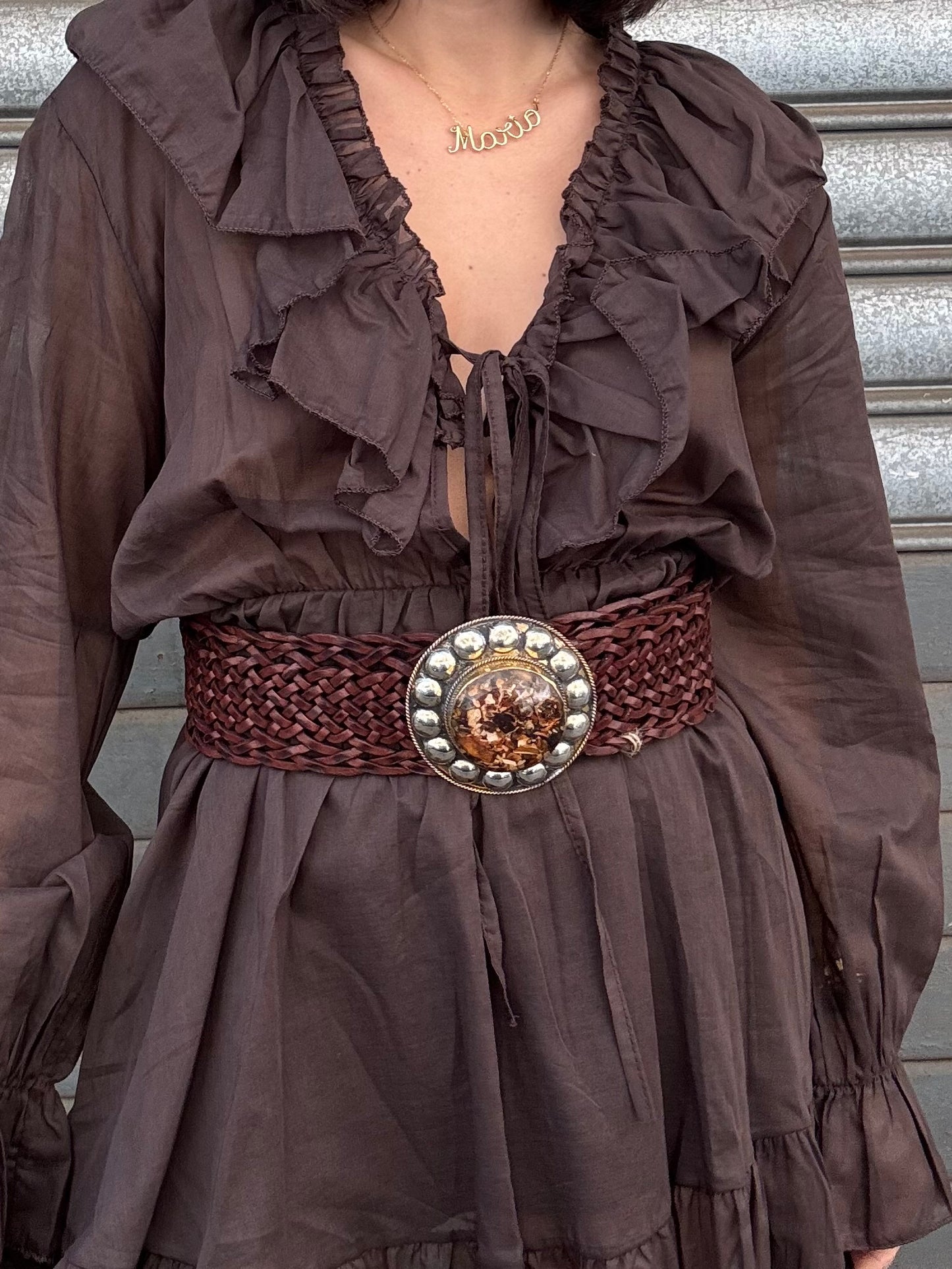 Cintura western marrone