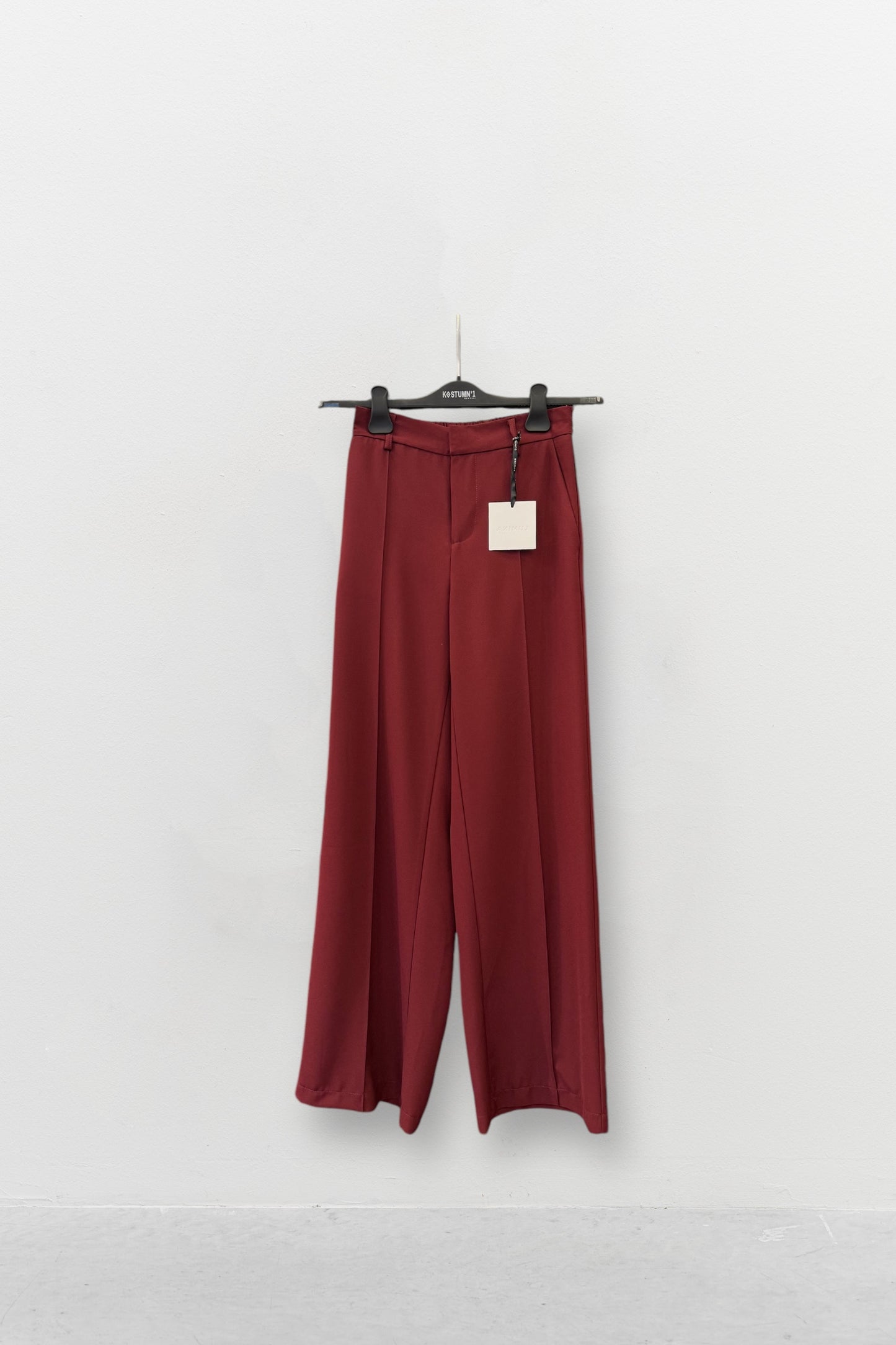 Pantalone dritto bordeaux