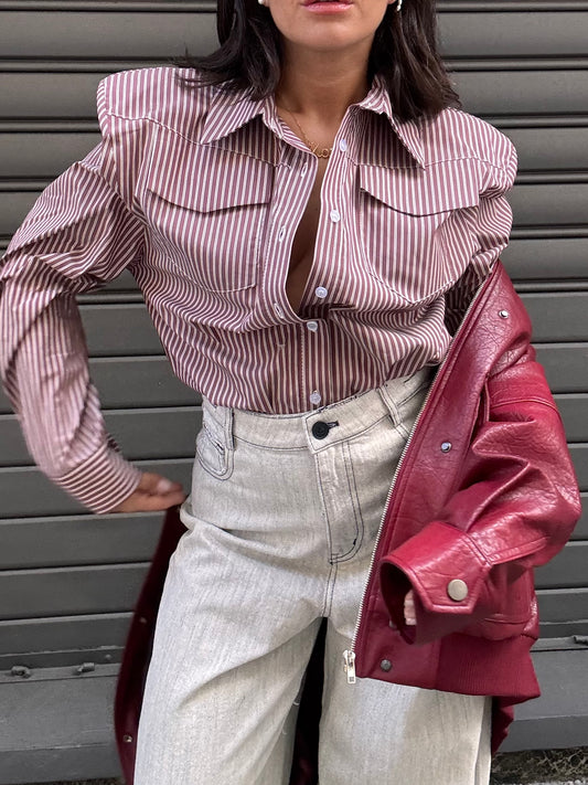 Camicia a righe R