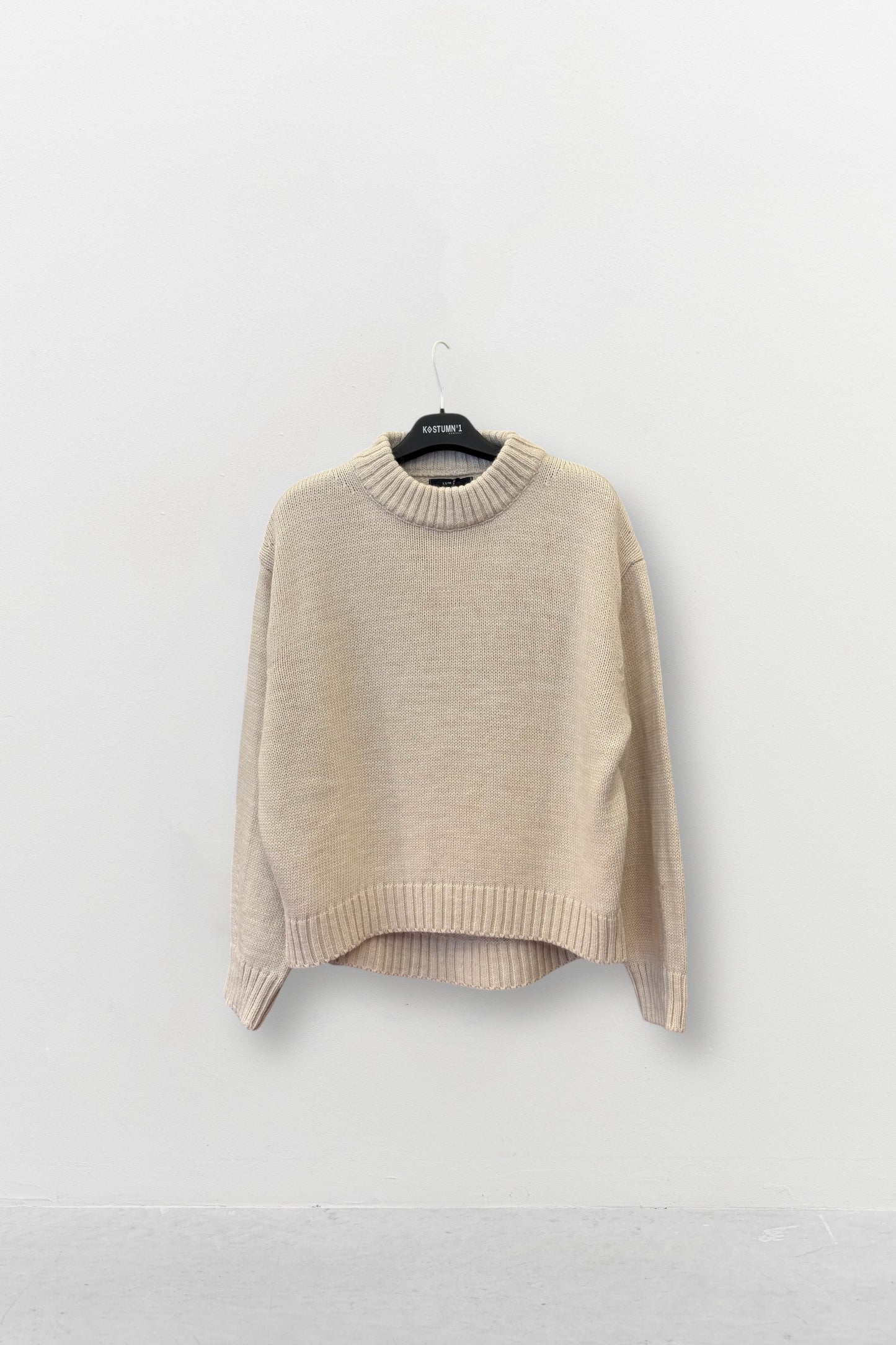 Maglione girocollo panna